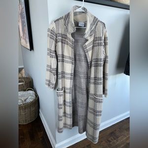 NWOT plaid fuzzy Coatigan